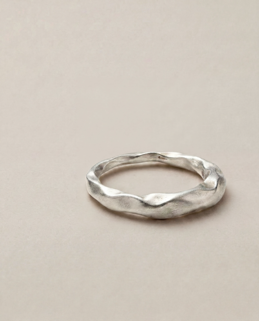 Anillo Barroque 002 — torsión irregular en plata 925