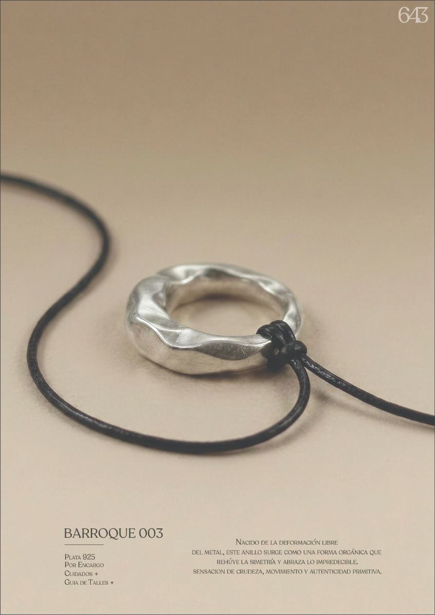 Collar Barroque String 003 — forma orgánica fundida