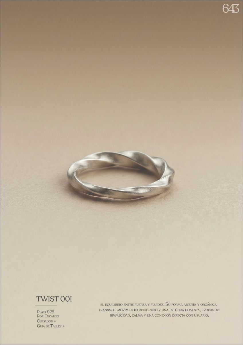 Pieza editorial 643 — plata 925 detalle