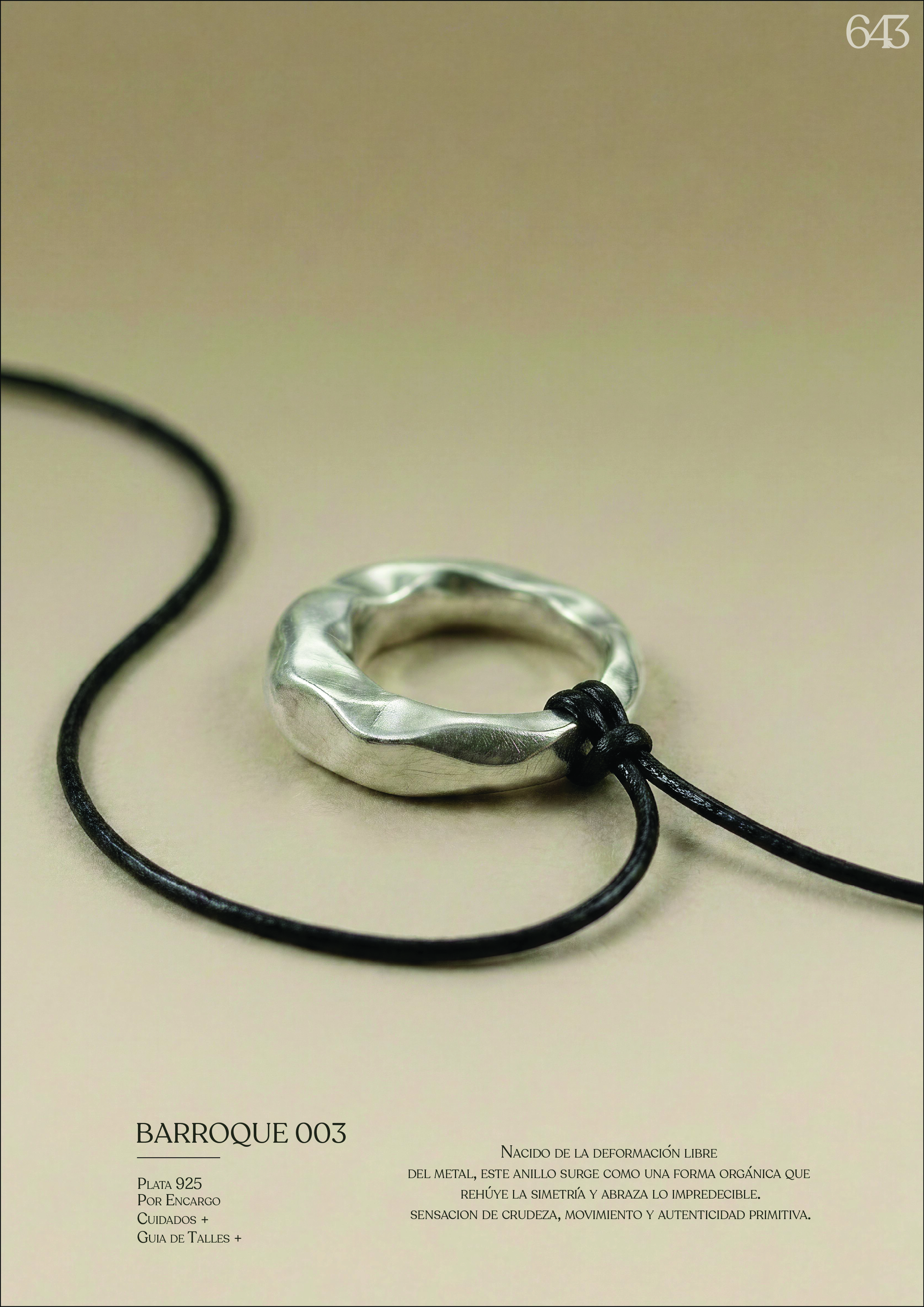 Collar Barroque 003 — forma orgánica fundida