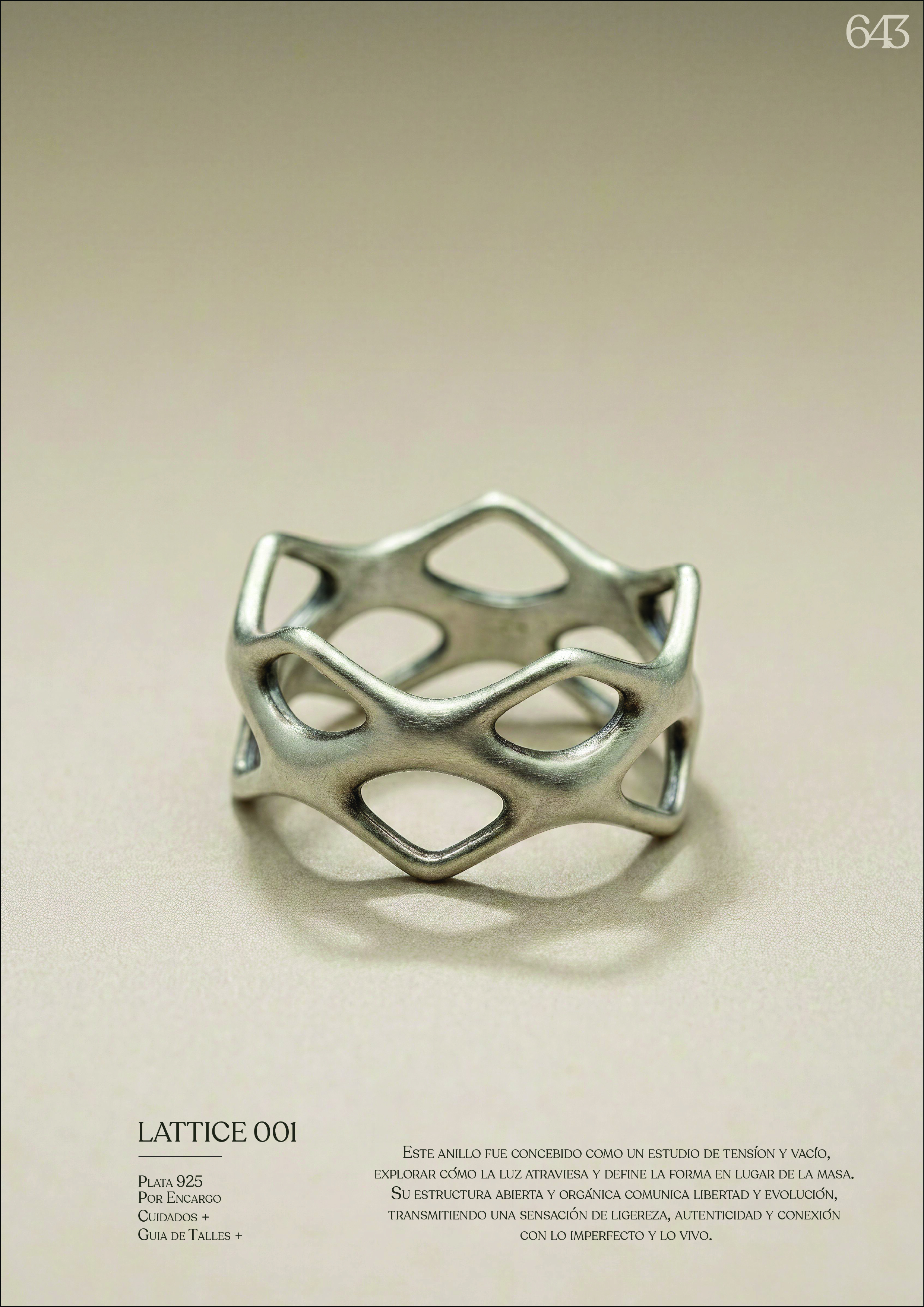 Pieza editorial 643 — plata 925 en estudio